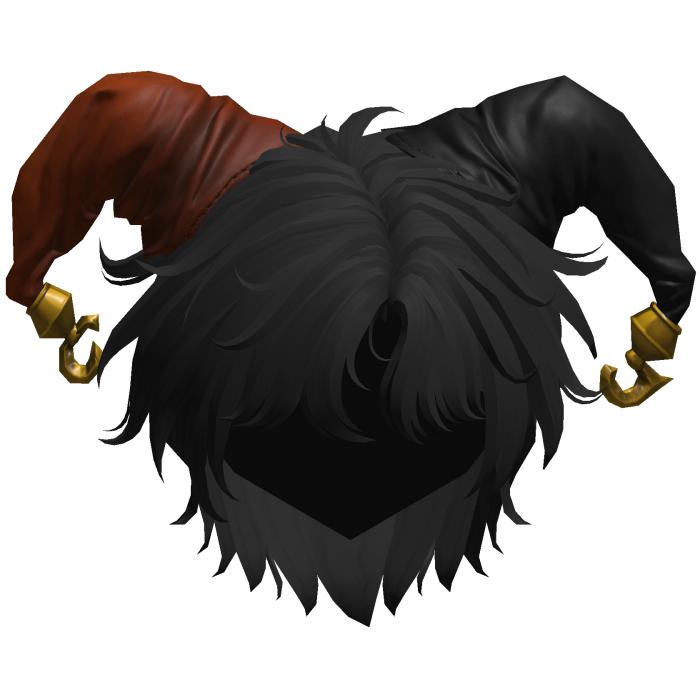 Black Messy Jester Clown Hat Vkei Emo Hair