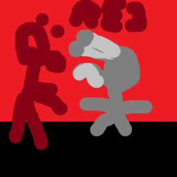 run very fast from red people