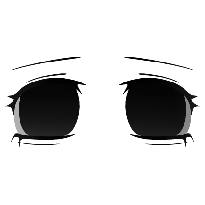 ☆ droopy tired anime eyes black