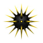 Gold Spiked Sea Urchin Head