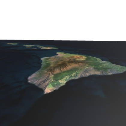 Hawaii 3d Terrain Mesh