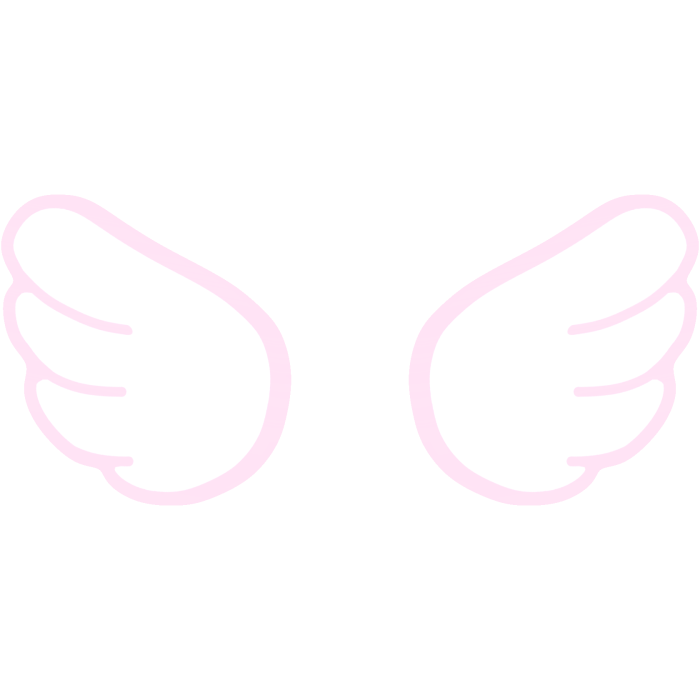 ♡ Cute Glowing Chibi Angel Wings Pink