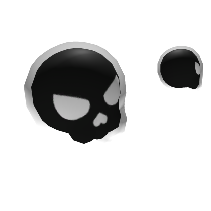 Skull Hair Poms (Black) Roblox item