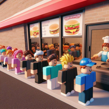 Fast Food Line Simulator 🍔 🍟