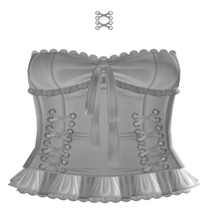 ꒰♡ white angel sweet hearts corset