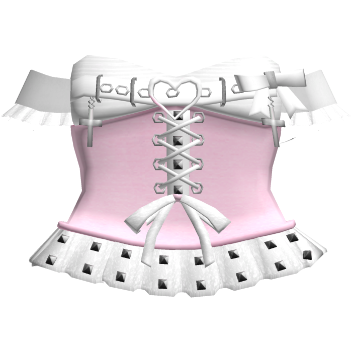 goth vamp emo studded white pink corset bow dress