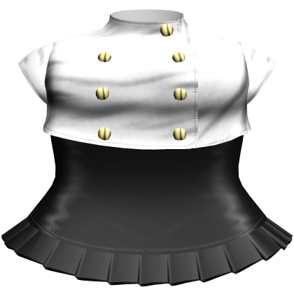 ♱ jjk buttoned up uniform dress in black & white Roblox item