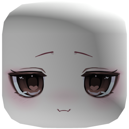 ♡ brown eyes baby vamp face chibi anime mask white Roblox item