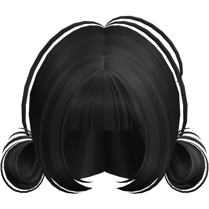 Cute Messy Low Buns in Black