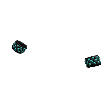 Scene Emo Studded Bracelets (Turquoise & Black)