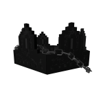 Black Noir Grunge Goth Chain 8-Bit Crown [ADD-ON]