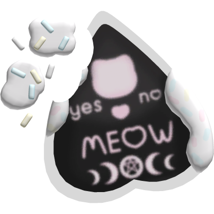 Spooky White Ouija Kitty Frosting Halloween Cookie