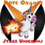 Dope Orange Space Unicorns
