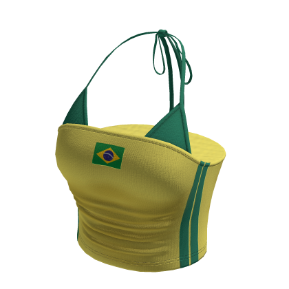 Y2K Brazil Halter Crop Top thumbnail