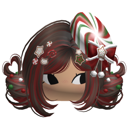♡ Christmas Candycane Buns (Brown & red)