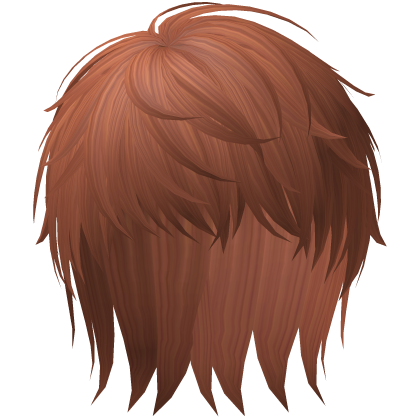 Messy Fringe Anime Boy Hair (Ginger) Roblox item