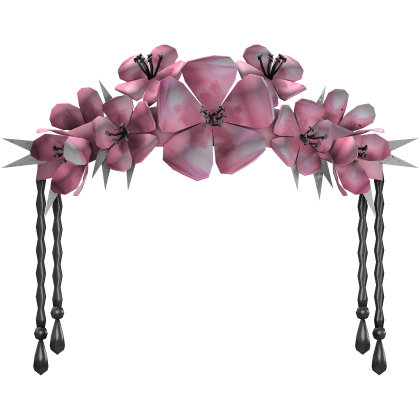Pink & Silver Flower Headpiece 