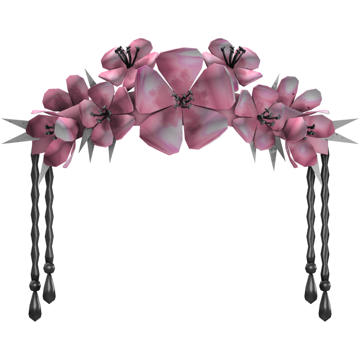 Pink & Silver Flower Headpiece 