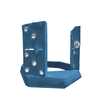 Deep Blue Distorted Domino Crown
