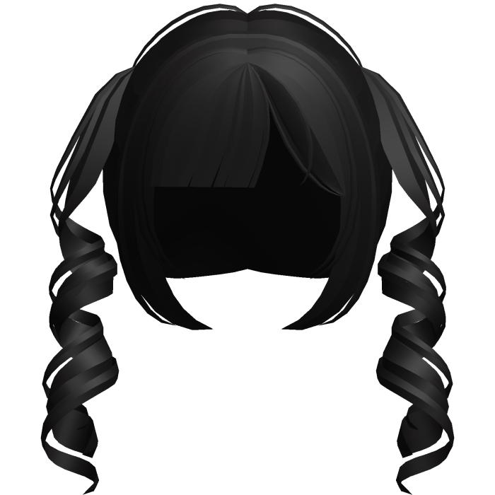 black dainty thin swirly moe pigtails