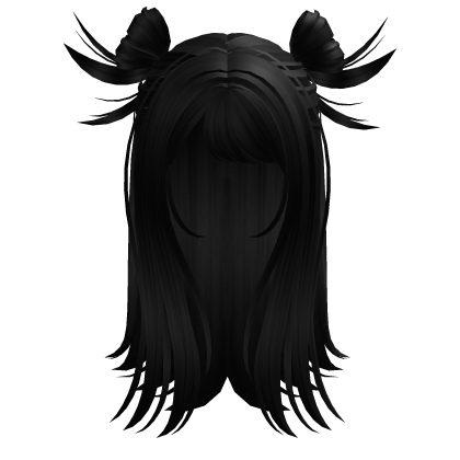 Black Spikey Buns Long y2k Gyaru Hair Roblox item