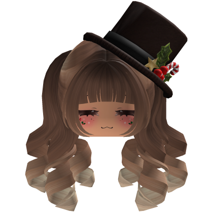 fluffy Christmas hair beret (Brown)