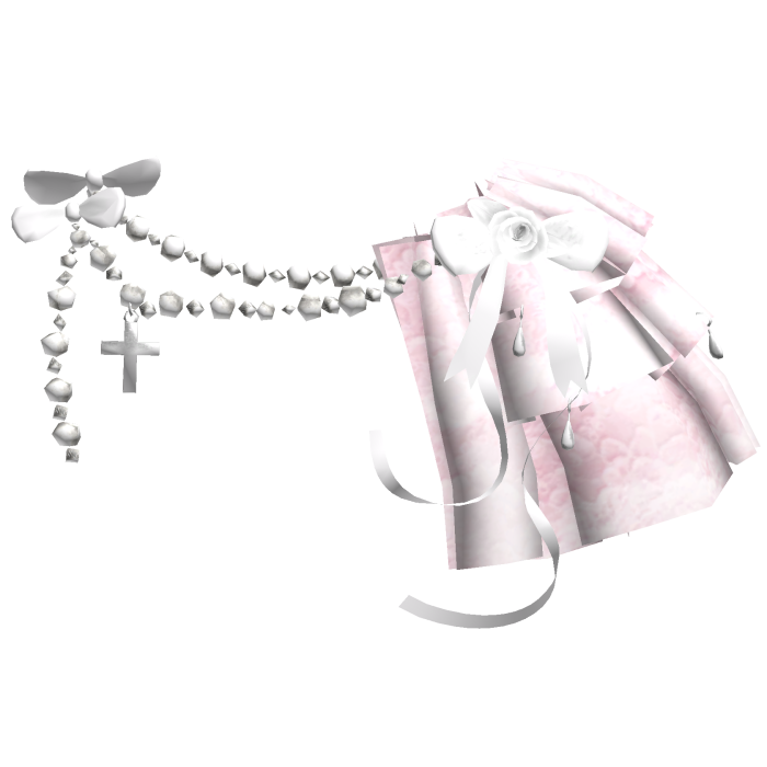 Victorian Lace White Pearl Ribbon Shoulder 3.0 [L]
