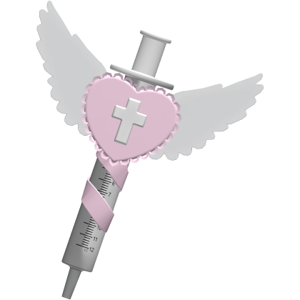 ✚;🪽cute pink hospital syringe hairclip