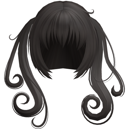 deviluke swirly dark brown anime pigtails Roblox item