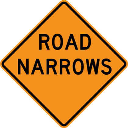 Road Narrows Sign Roblox decal