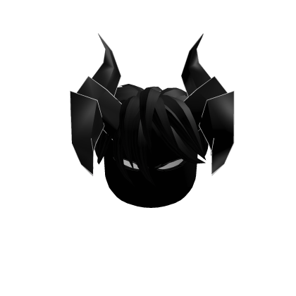 [💸SAVE] Demon with Horns with Hair Black Combo Roblox item