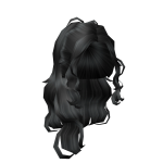 Black Curly High Ponytail