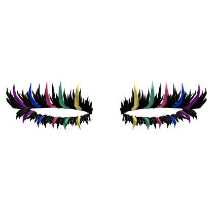 ✩ Dramatic Cateye Lashes w Multicolor Spikes