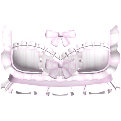 ♡ : cute ruffle maid top in pink