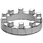 ◽10-Block Whiteout Sketch Drawn Crown◽