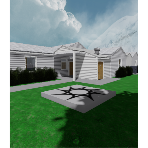 Suburban House With Ceiling Fans