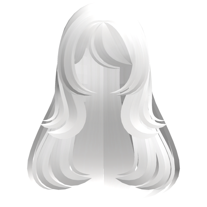 ♡ kawaii white long flowy hair