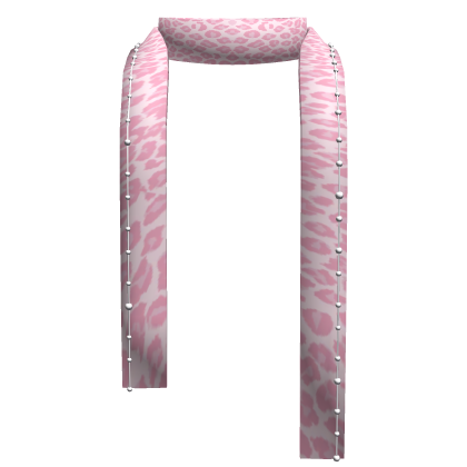 Light Pink Cheetah Y2K Winter Scarf