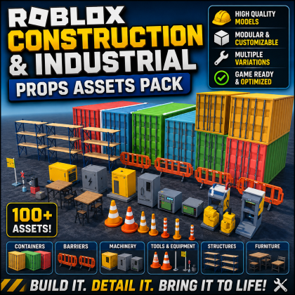 Roblox Construction & Industrial Props Assets Pack