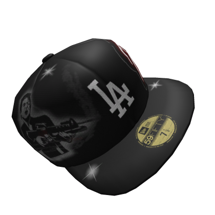 Black scarFace x LA Fitted Cap | Tilted Roblox item
