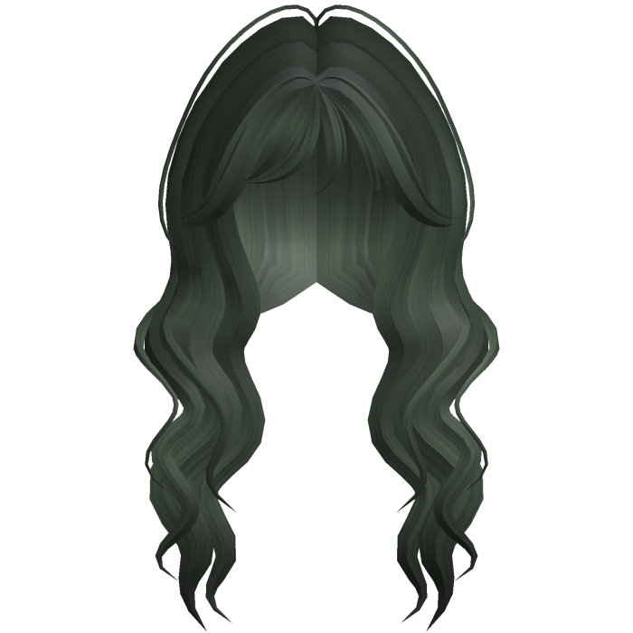 Soft Wavy Hair w/ Side Bangs (Dark Green)