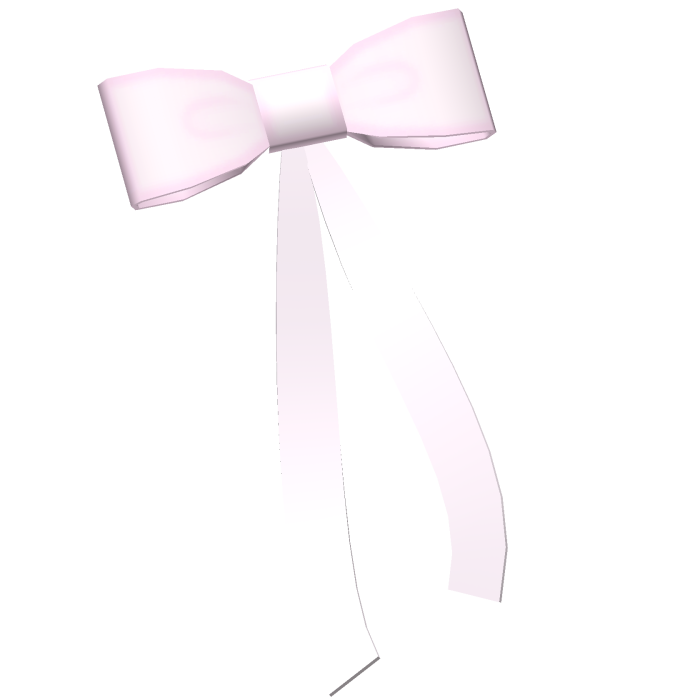 ♡ whimsical long ribbon bow in pink