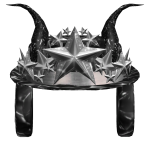 Black Sparkle Time Fedora Crown Horns Headphones