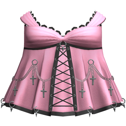 Gothic Pierced Dress Pink & Black 3.0 Roblox item