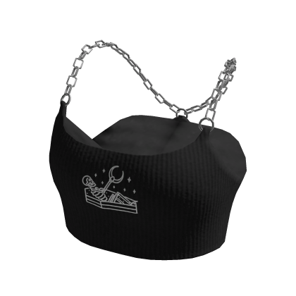Aesthetic Chain Strap Top (Black)