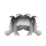 Black And White Glow Twintails