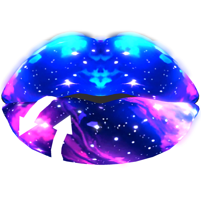 [ Emissive ] Galaxy Duck Lips with Piercing