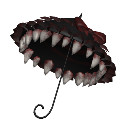 teethy ruffled parasol (red)