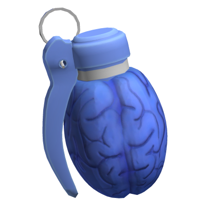 (1.0) Blue Brain Grenade Explosive Keychain Roblox item