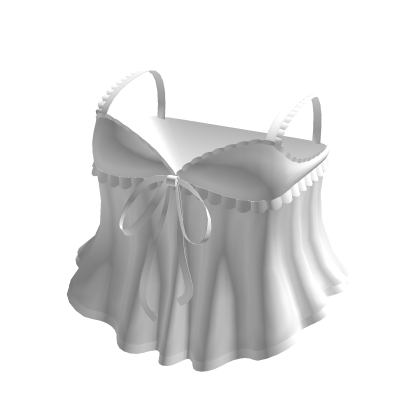 ୨ৎ cute flowy dress w ribbon in white